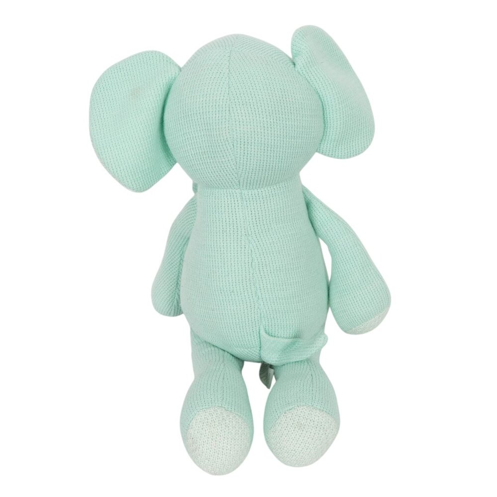 Cloud Island Knit Elephant 21" Mint Green Stuffed Animal Toy Large Floppy Ears - Picture 5 of 8